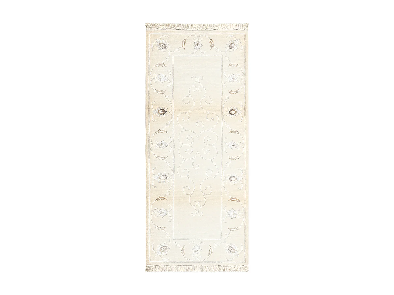 Tapis de couloir en laine 84x203 beige Darya