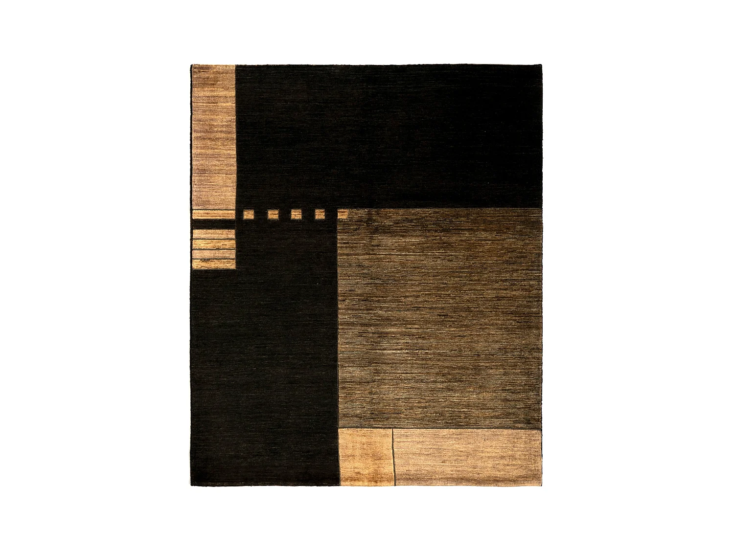 Tappeto in lana 161x191 nero Juma