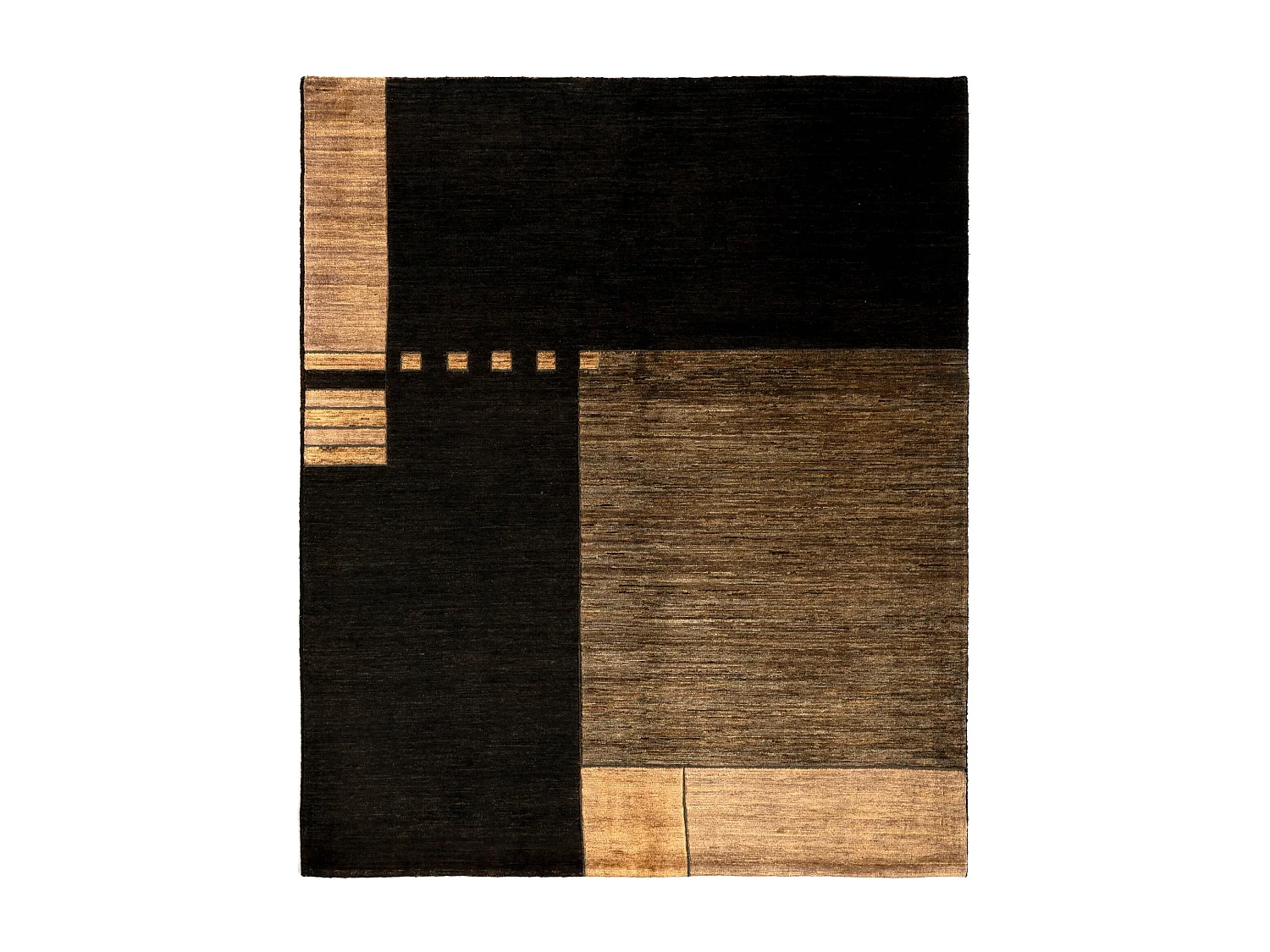 Tapis de laine 161x191 noir Juma