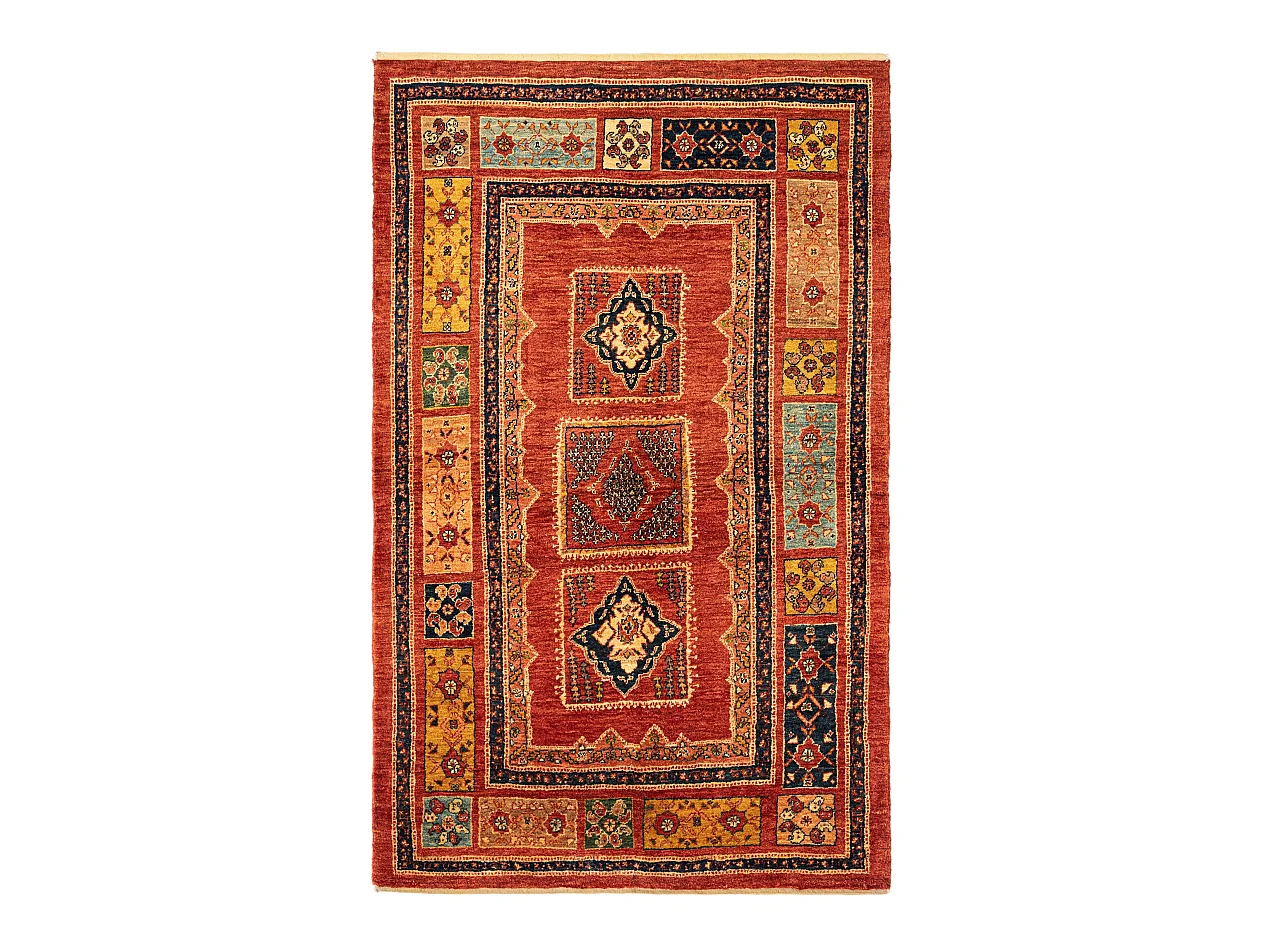 Tapis de laine 107x170 rouge Kashkuli