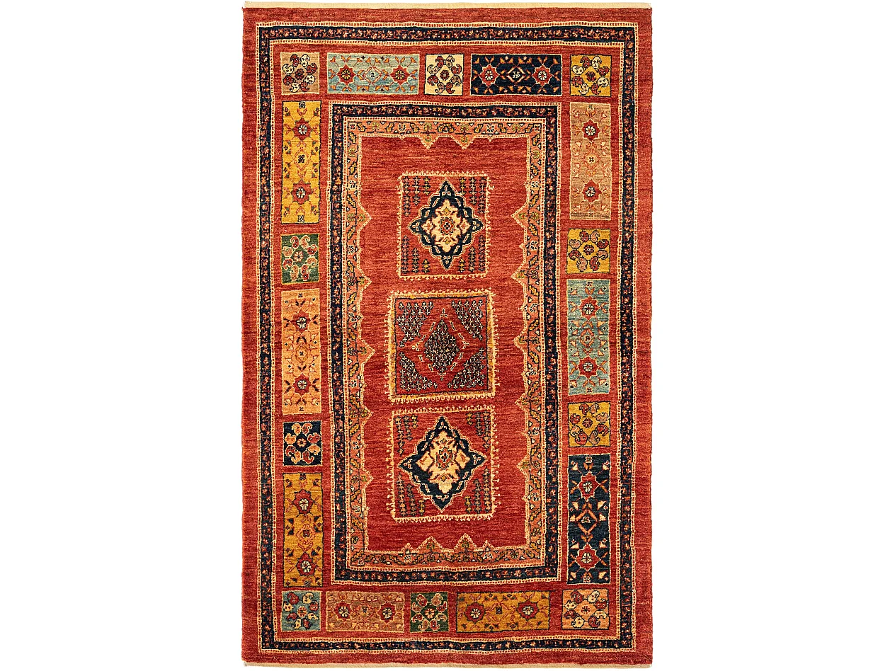 Tapis de laine 107x170 rouge Kashkuli