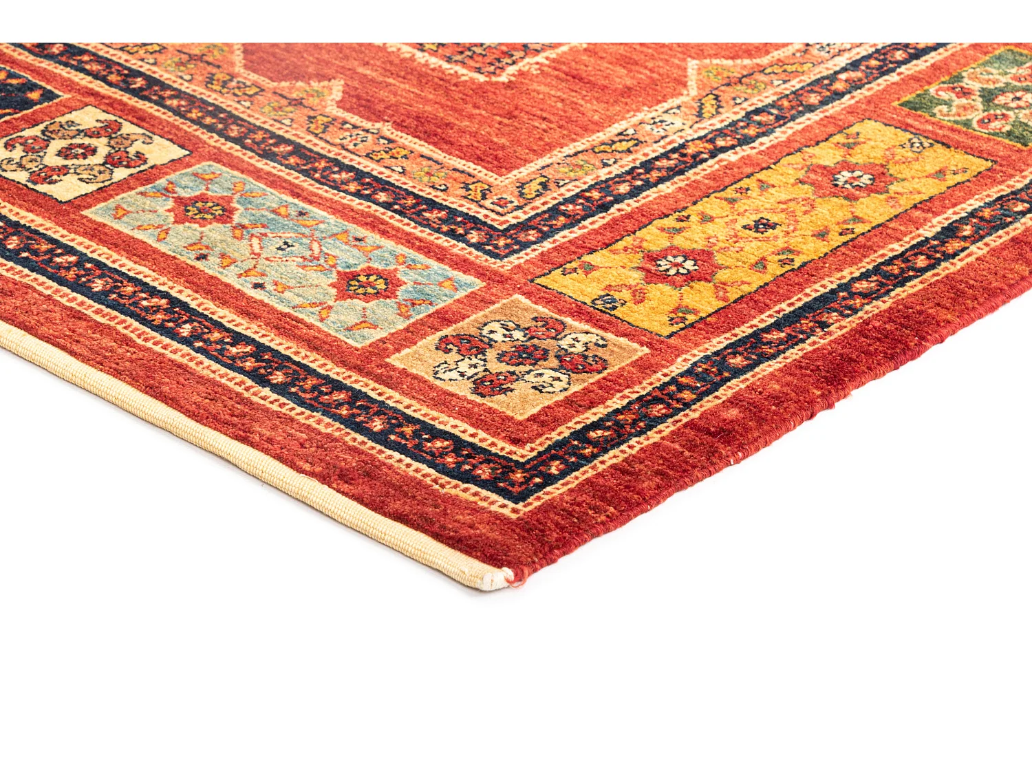 Tapis de laine 107x170 rouge Kashkuli