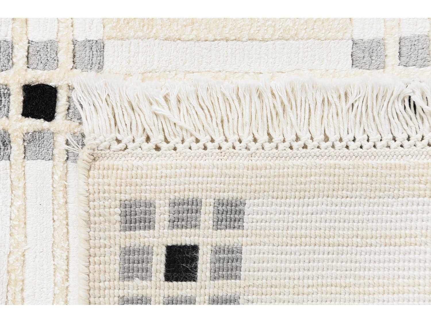 Tapis de couloir en laine 81x297 beige Darya