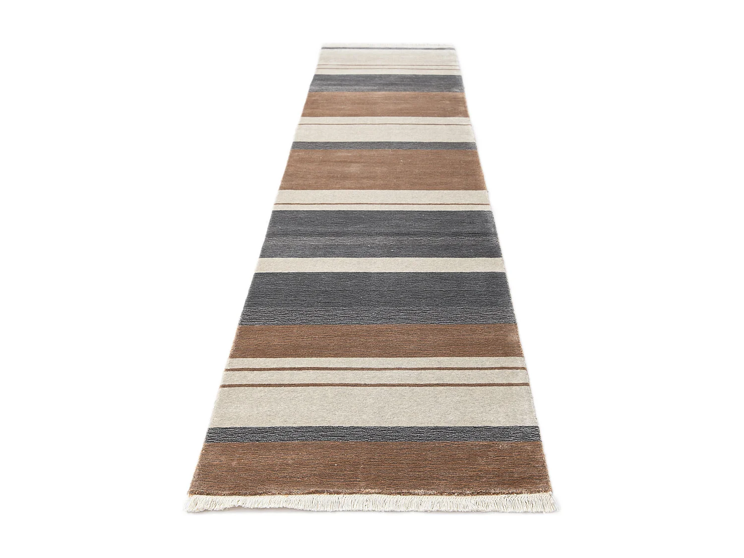 Tapis de couloir en laine 79x399 brun Darya