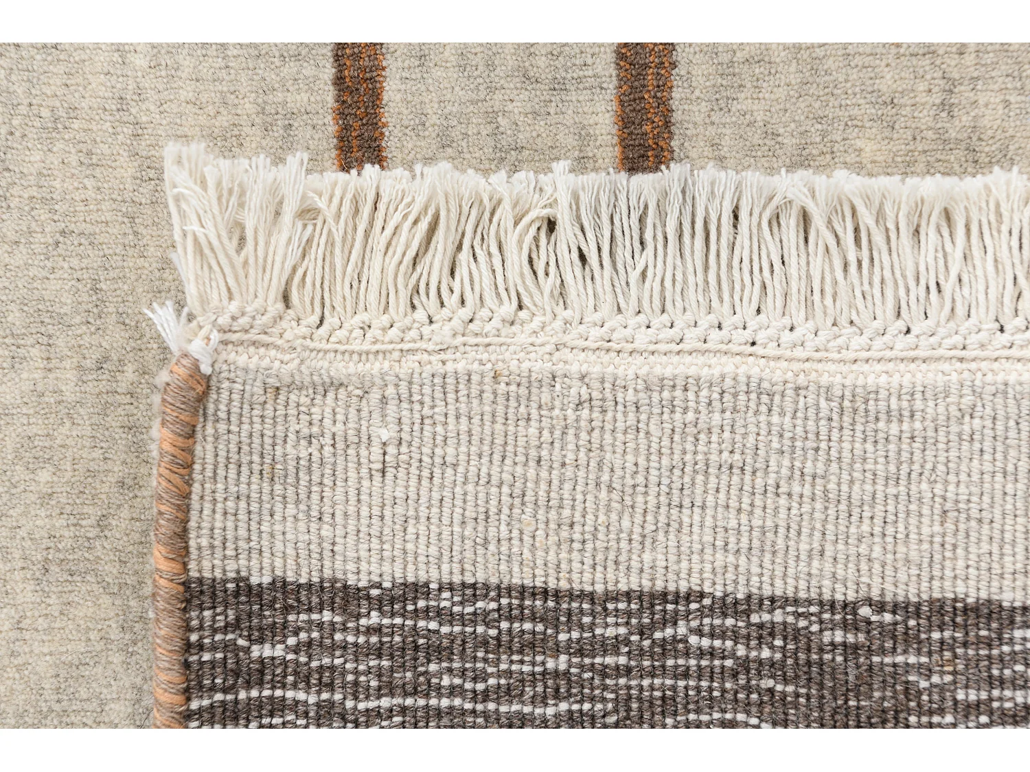 Tapis de couloir en laine 79x399 brun Darya