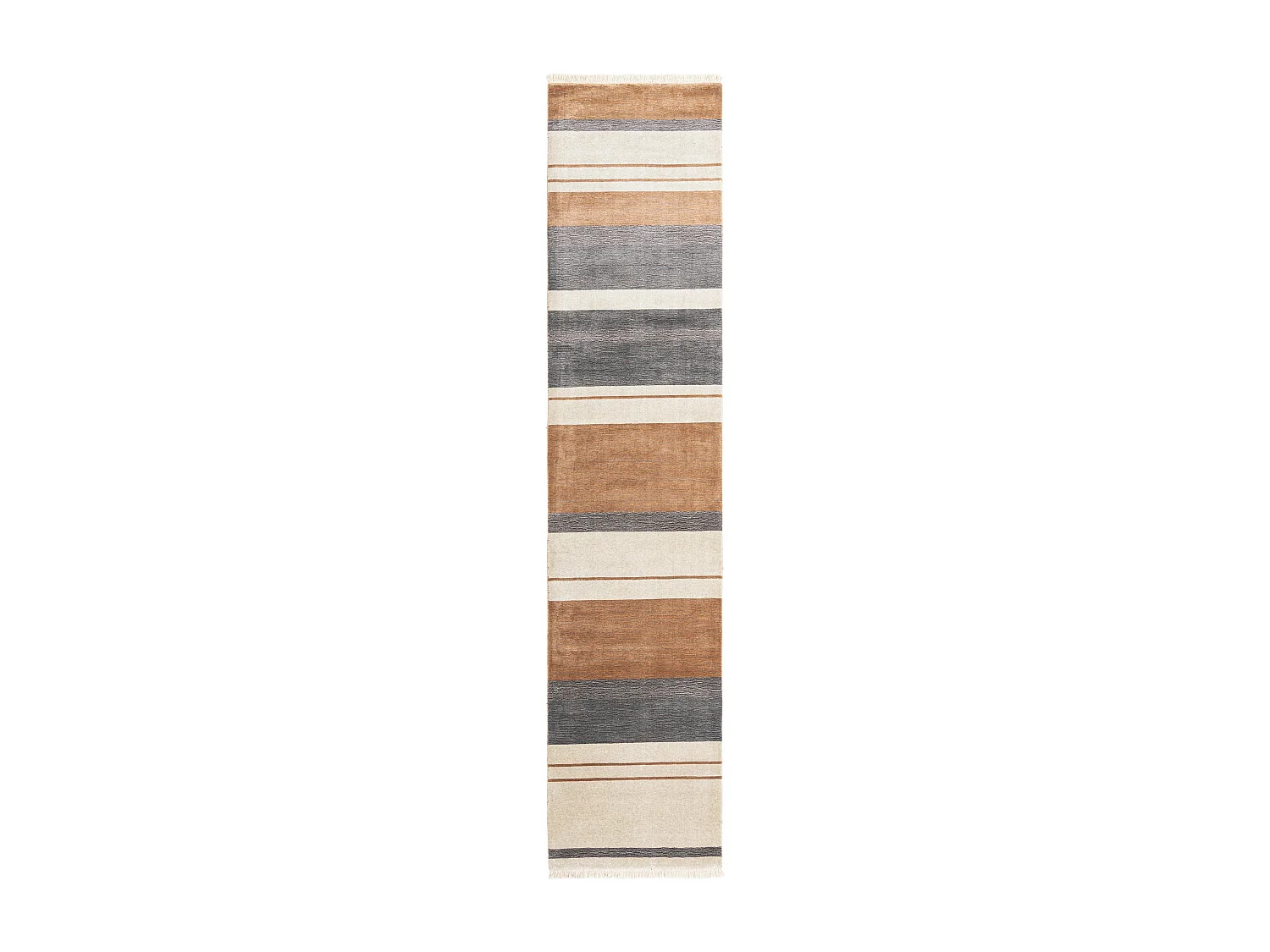 Tapis de couloir en laine 79x399 brun Darya