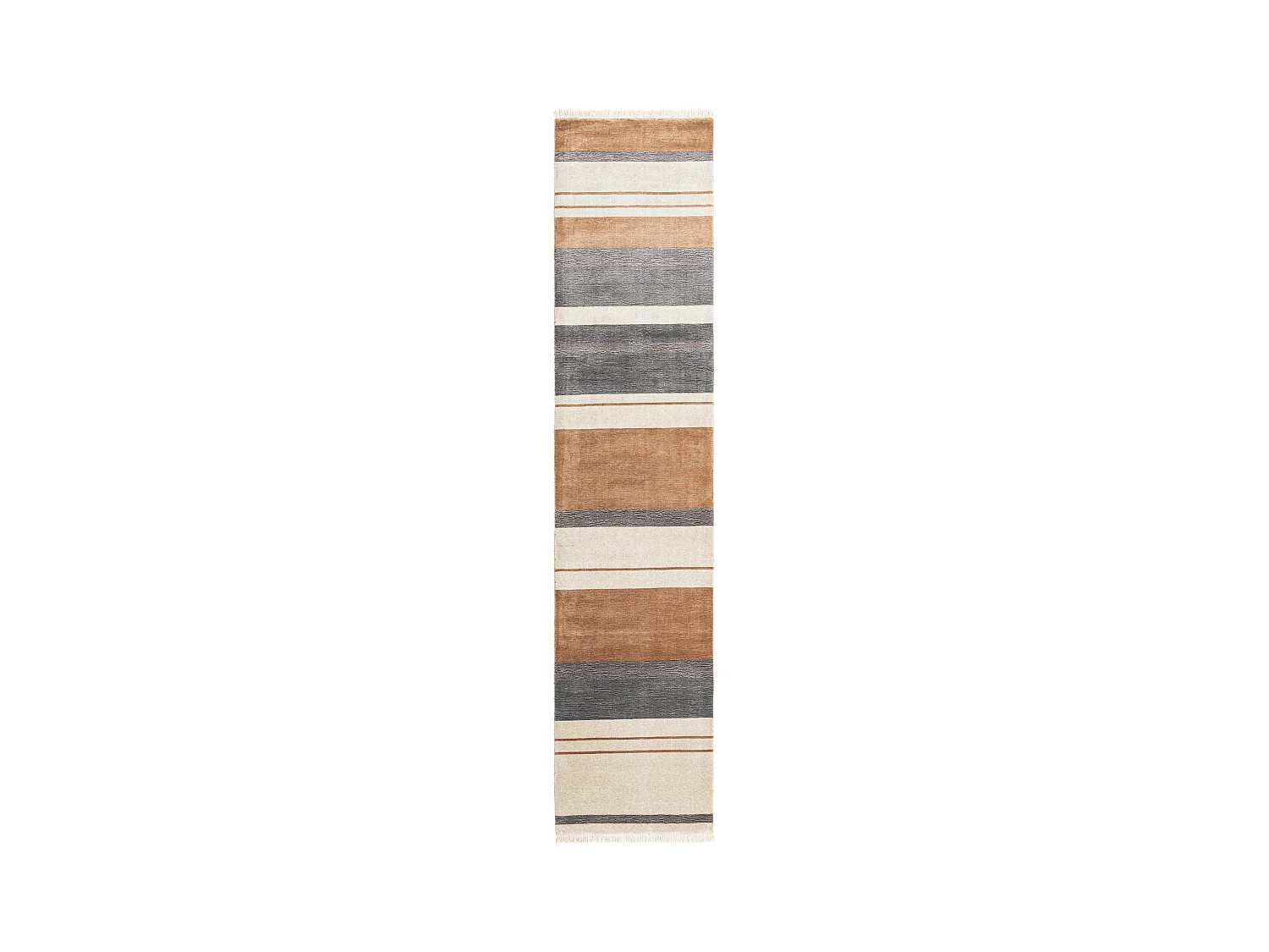 Tapis de couloir en laine 79x399 brun Darya