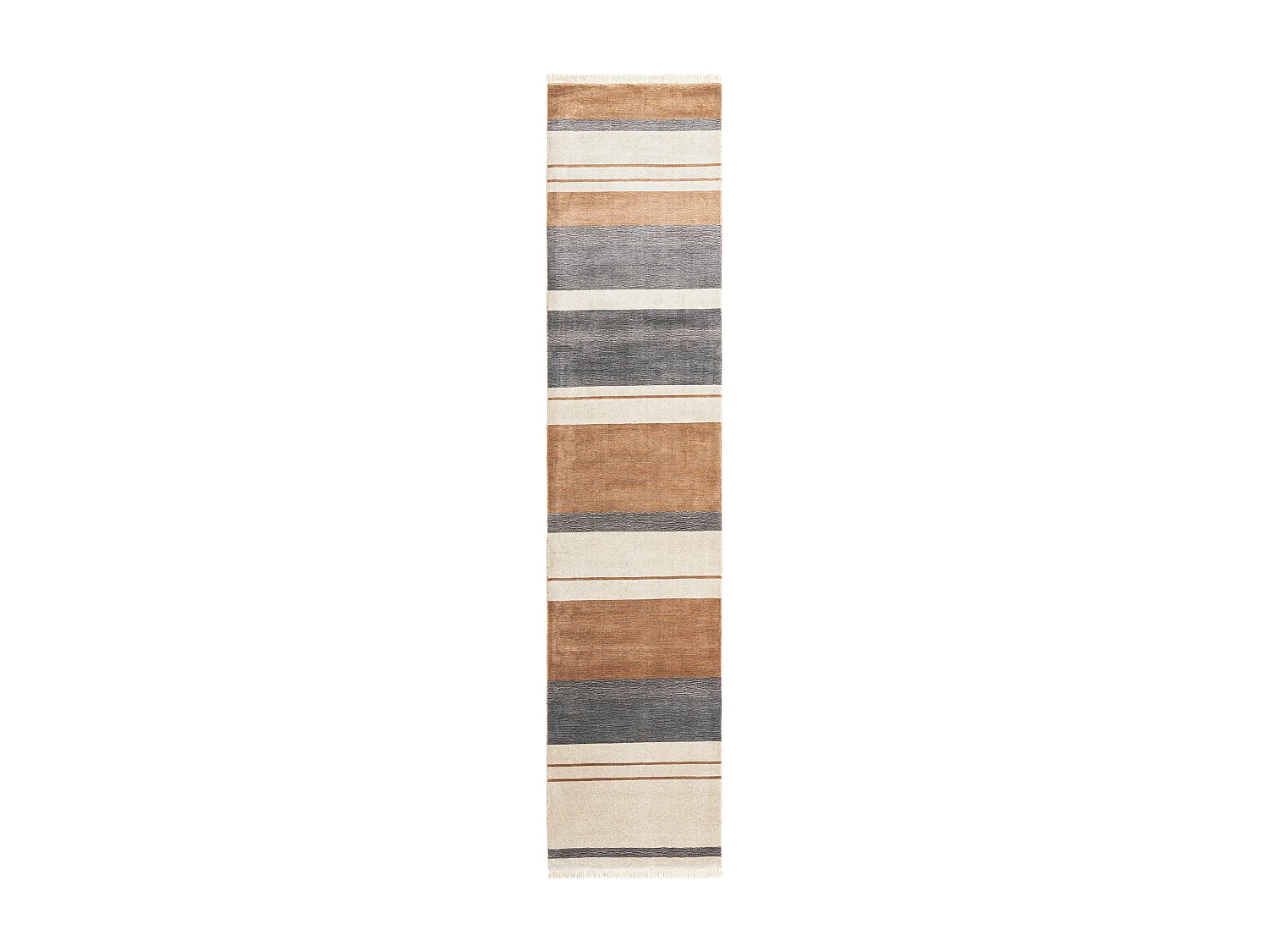 Tapis de couloir en laine 79x399 brun Darya