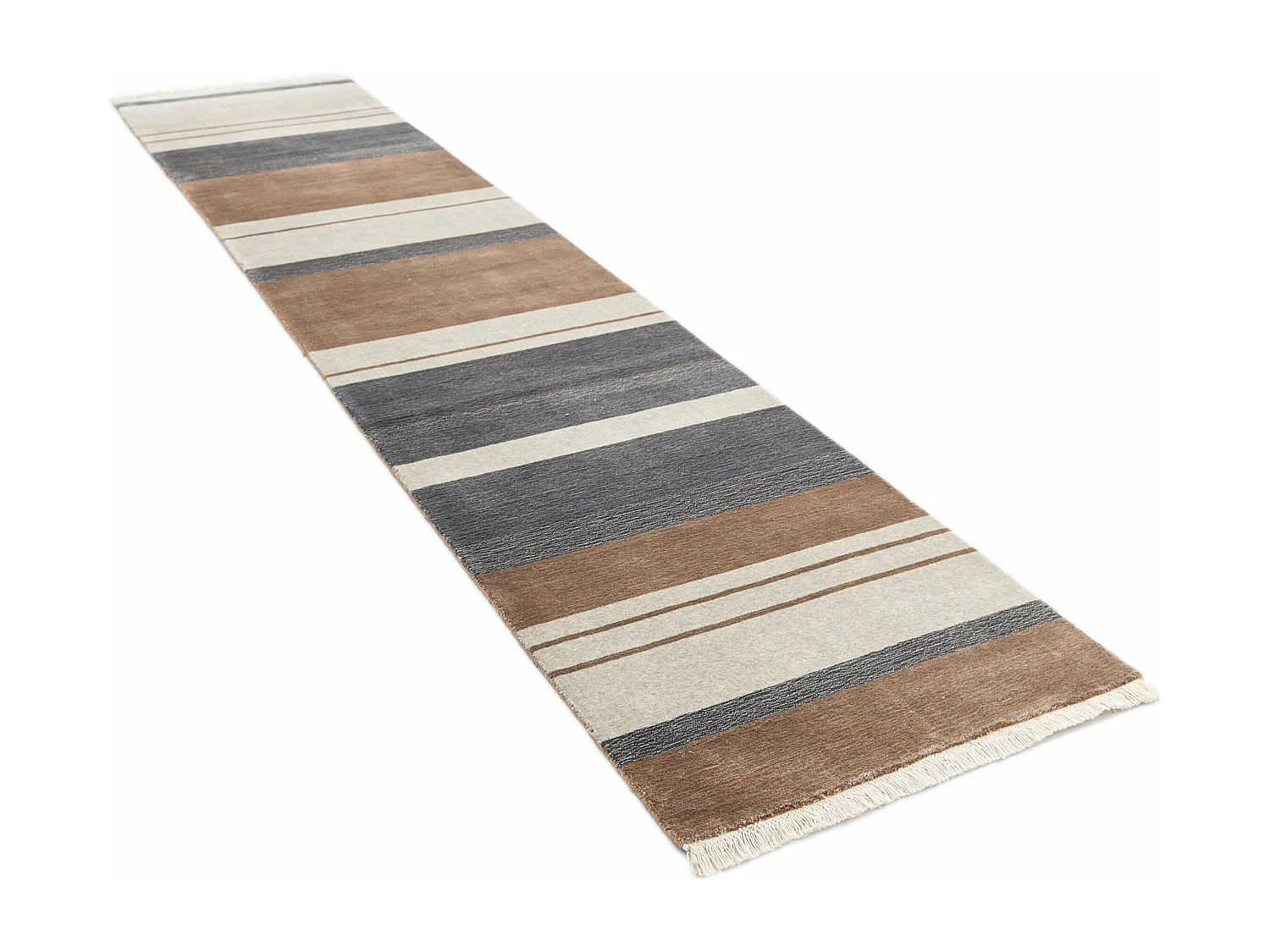Tapis de couloir en laine 79x399 brun Darya