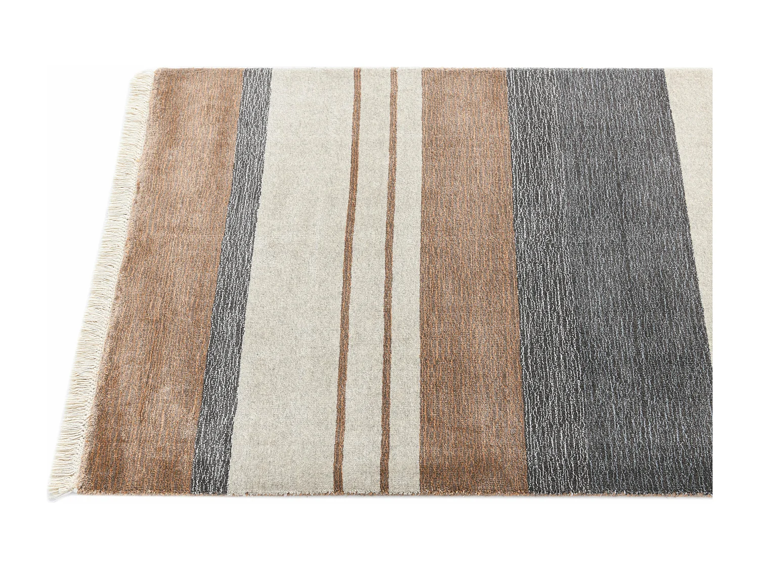 Tapis de couloir en laine 79x399 brun Darya