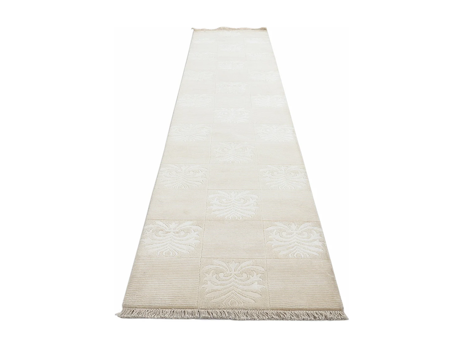 Tapis de couloir en laine 79x404 beige Darya
