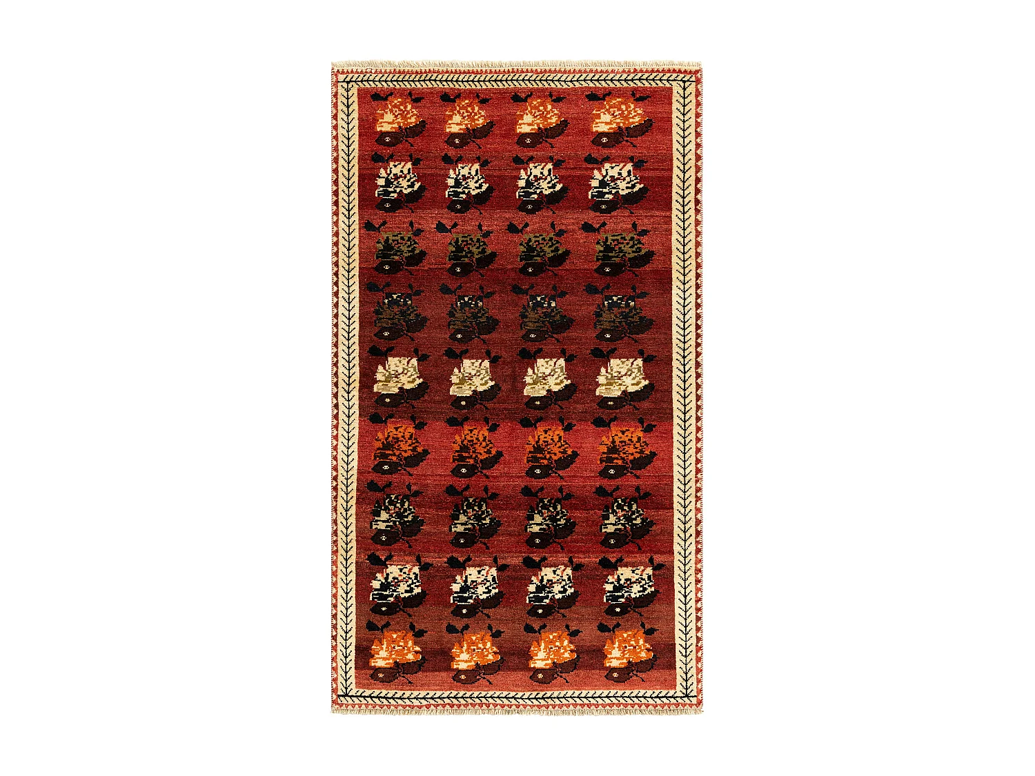 Tapis de laine 106x191 rouge Gabbeh