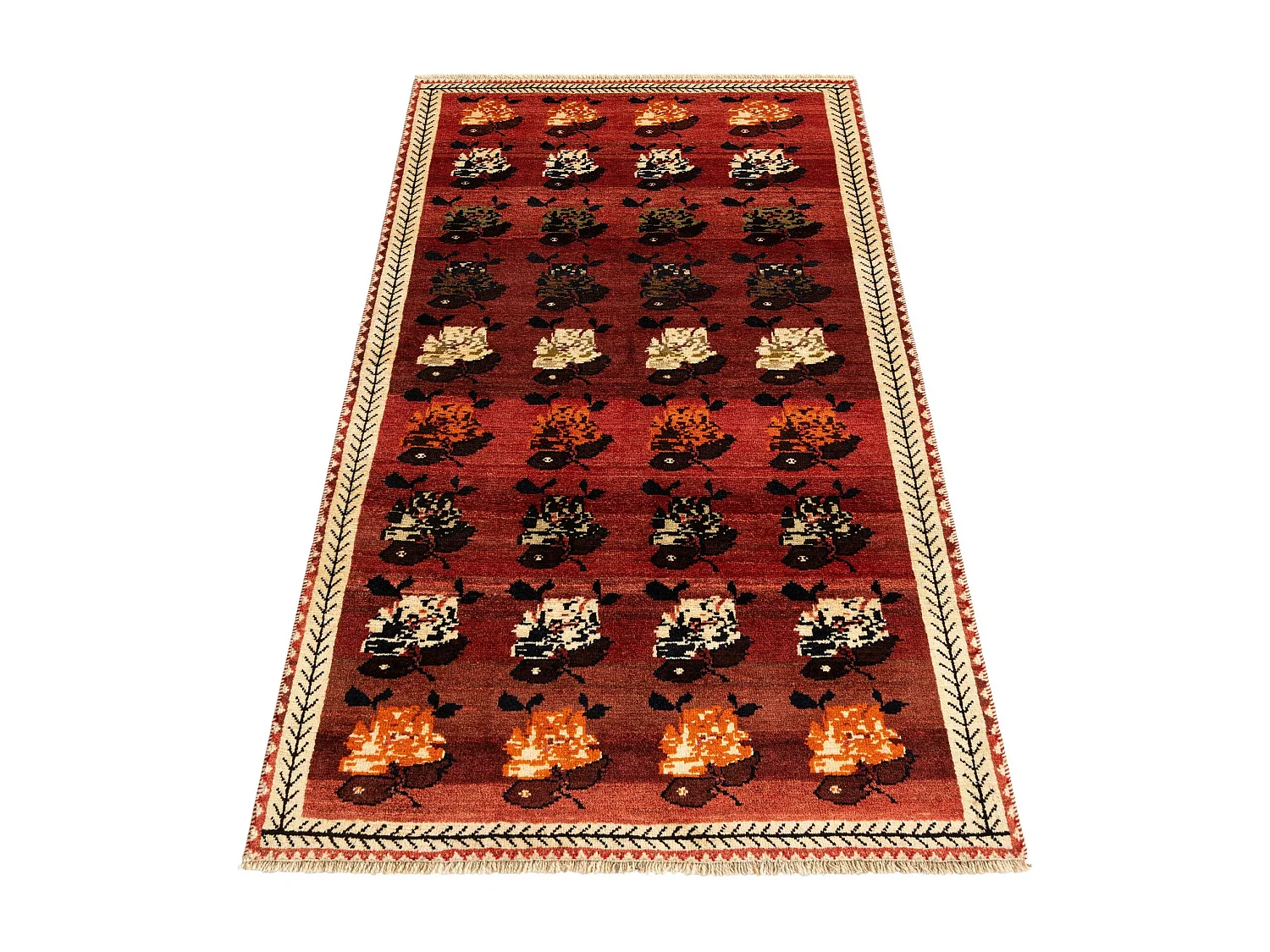 Tapis de laine 106x191 rouge Gabbeh