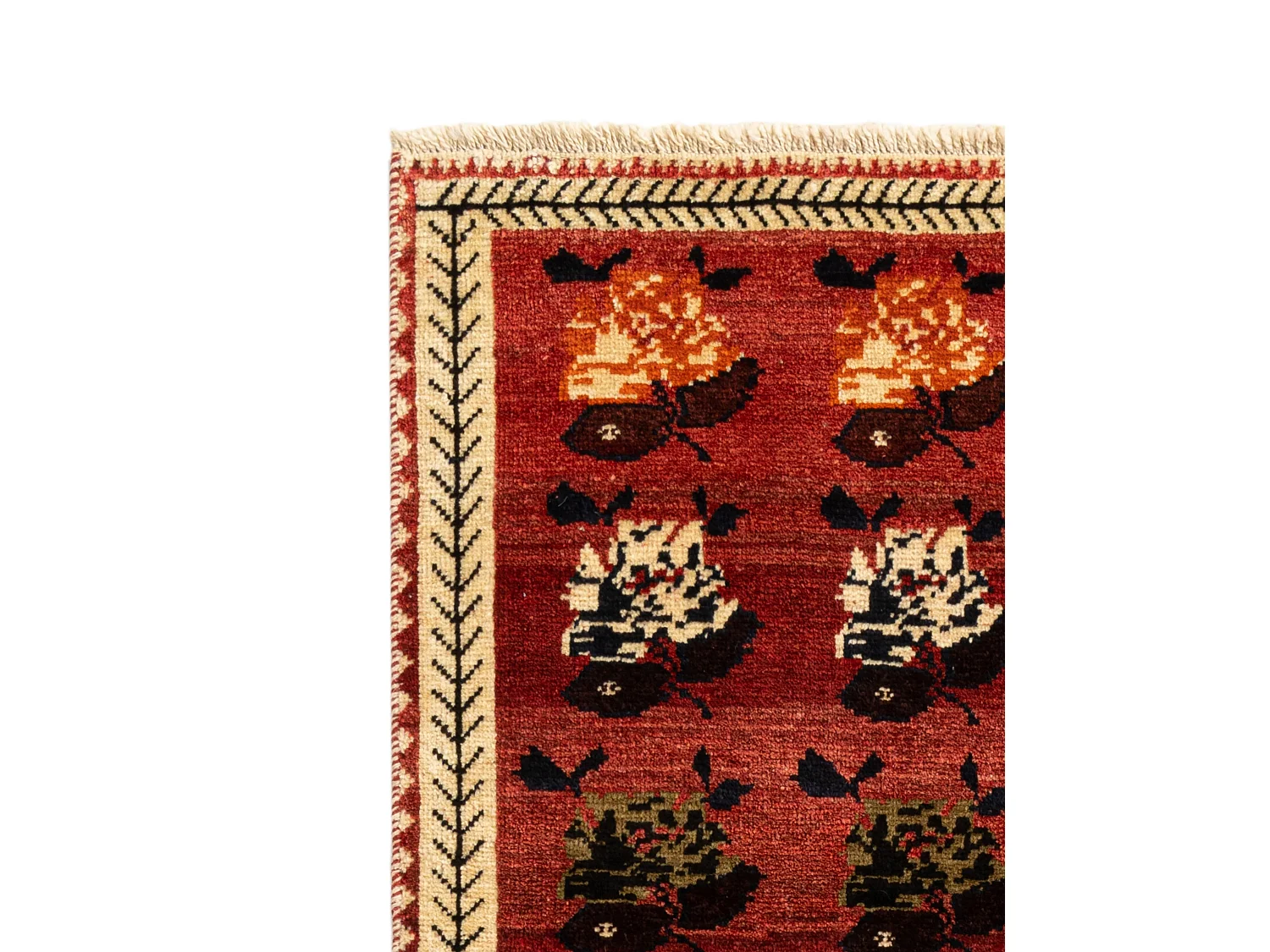 Tapis de laine 106x191 rouge Gabbeh