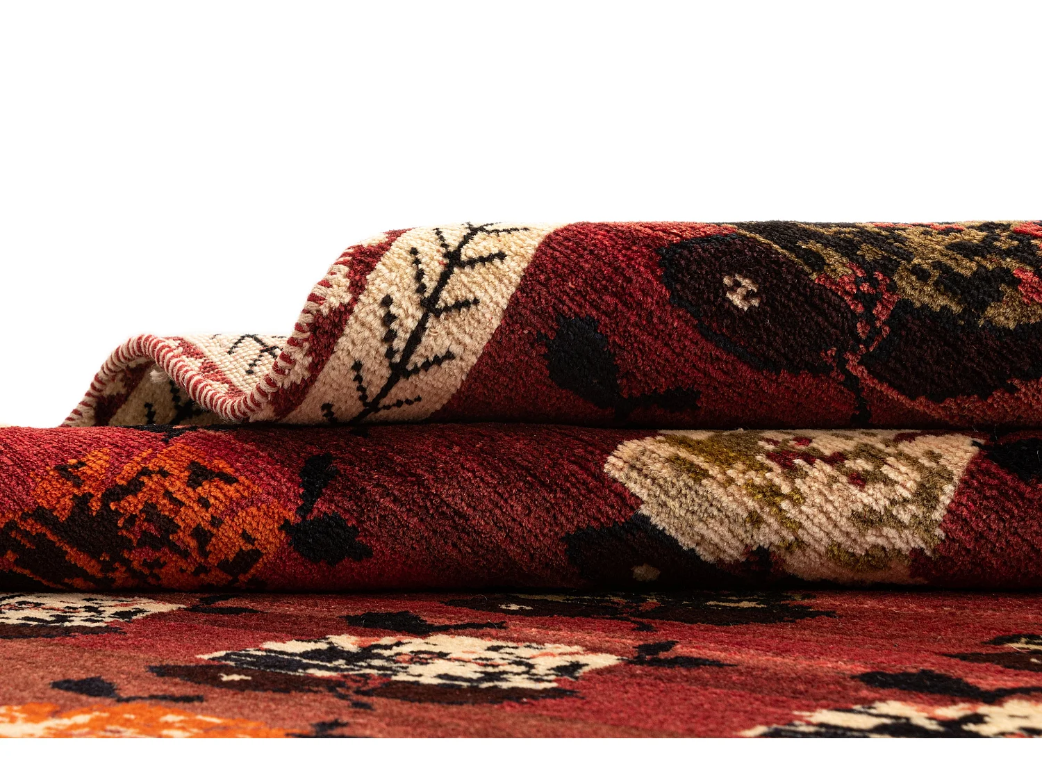 Tapis de laine 106x191 rouge Gabbeh