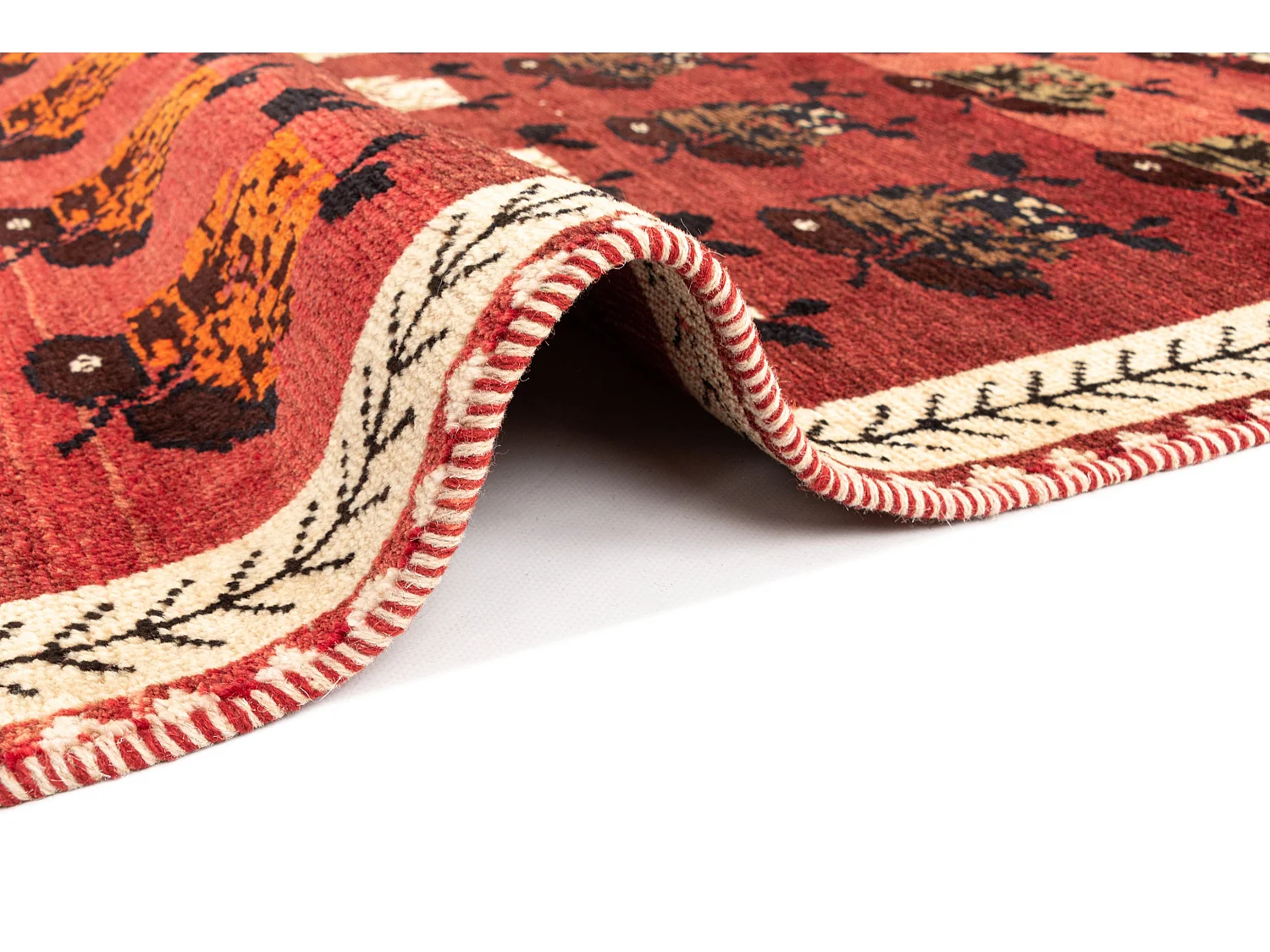 Tapis de laine 106x191 rouge Gabbeh