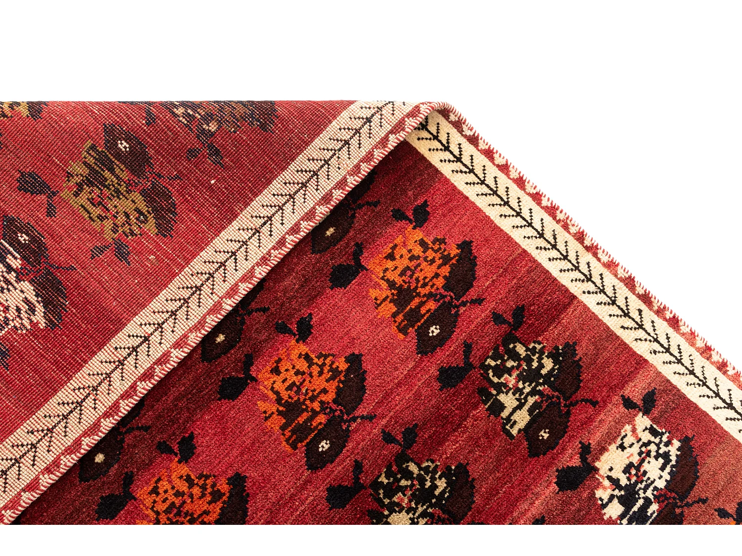 Tapis de laine 106x191 rouge Gabbeh