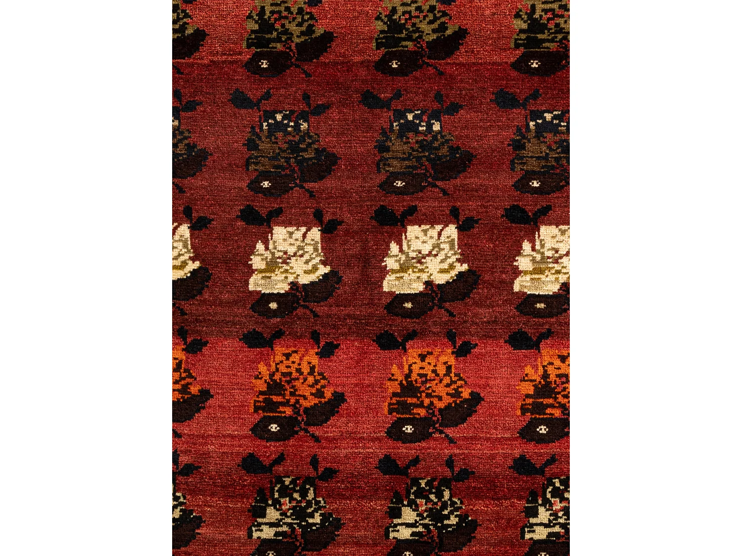 Tapis de laine 106x191 rouge Gabbeh