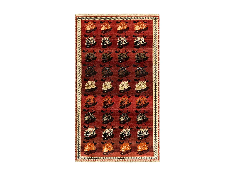 Tapis de laine 106x191 rouge Gabbeh