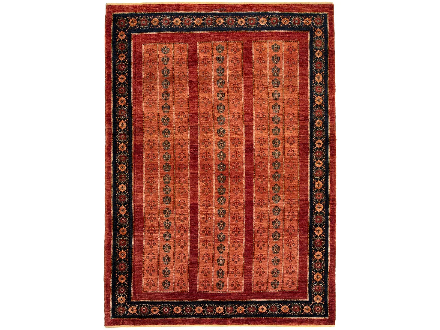 Tappeto in lana 161x222 rosso Kashkuli