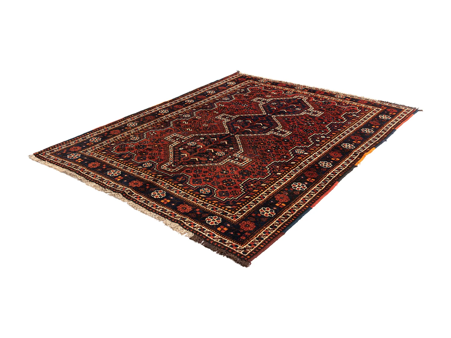 Tapis de laine 165x212 orange Ghashghai