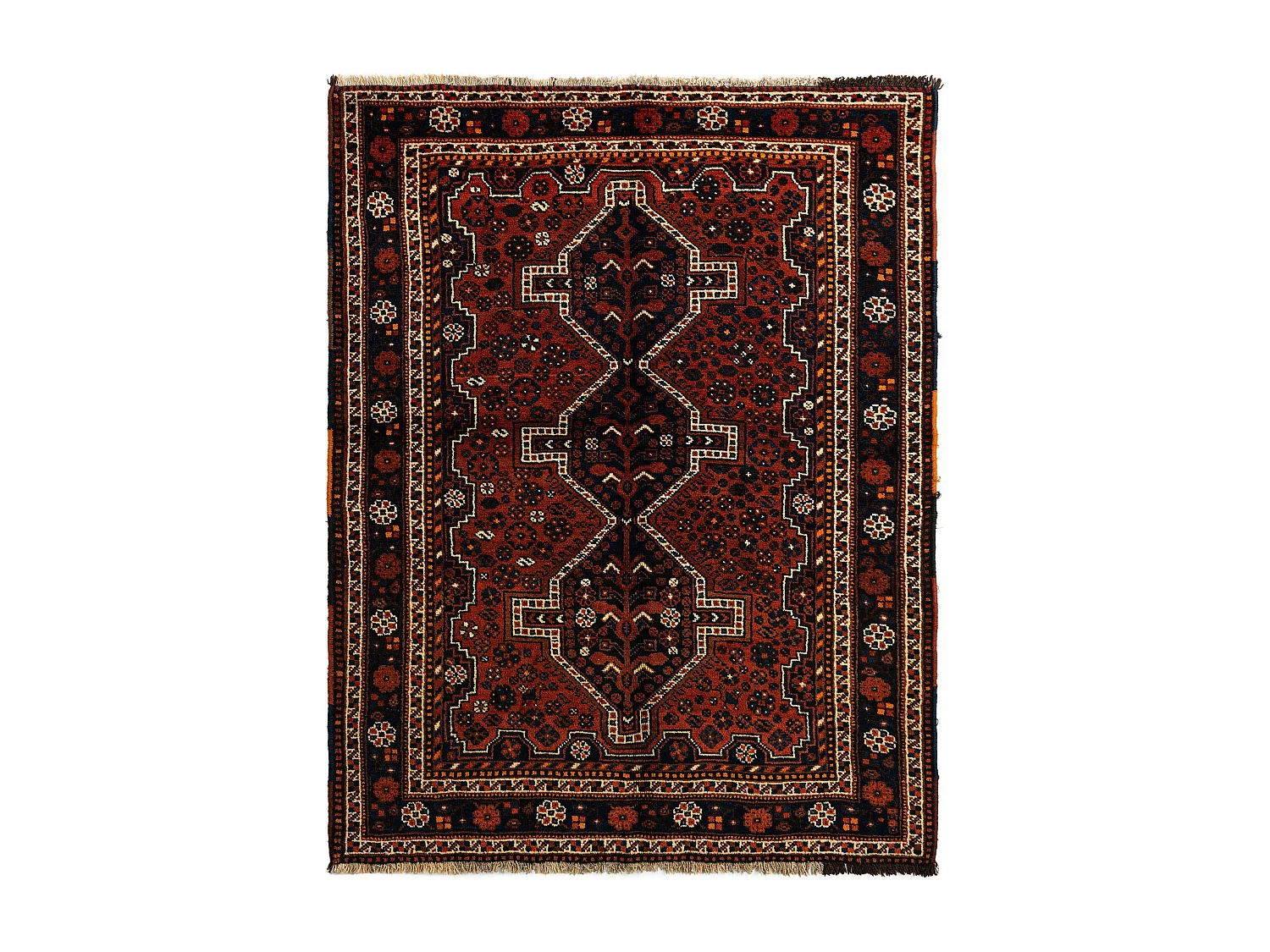 Tapis de laine 165x212 orange Ghashghai