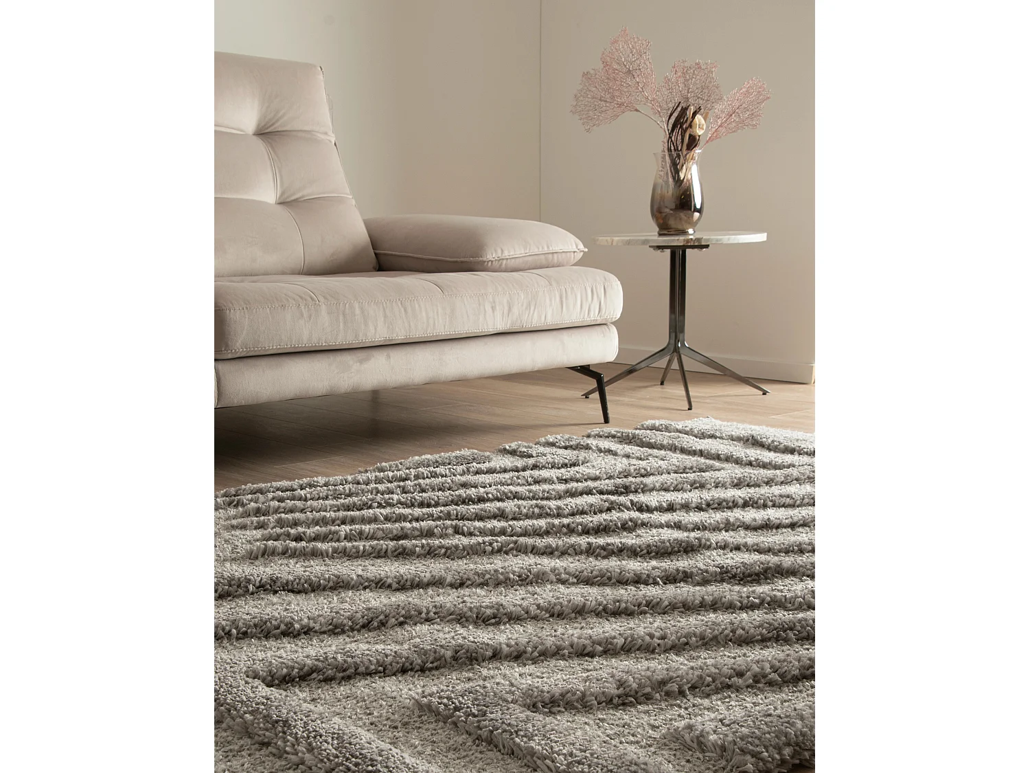 Tapis shaggy 125x185 gris Thun Avis