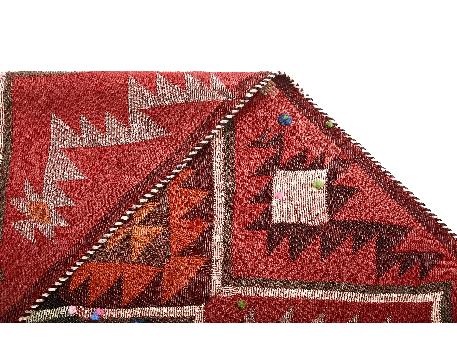 Tapis de laine 149x206 rouge Jajim