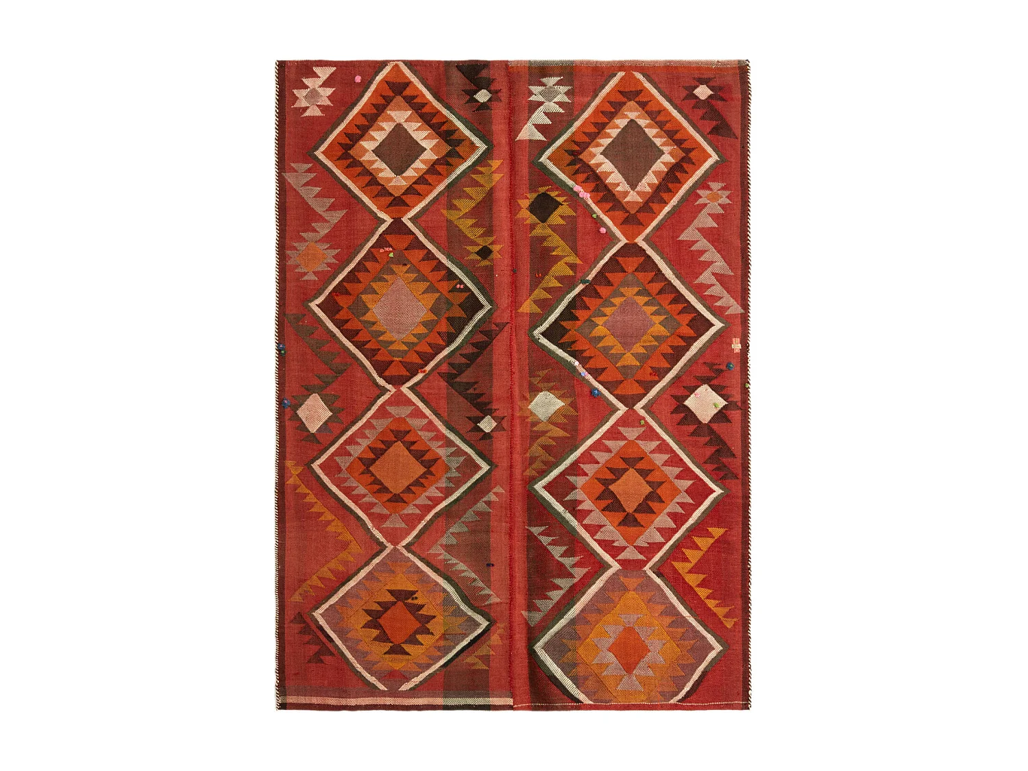 Tapis de laine 149x206 rouge Jajim