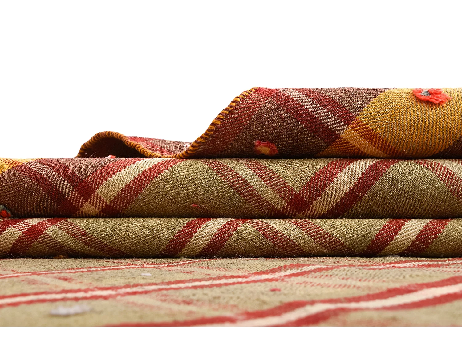 Tapis de laine 159x225 rouge Jajim