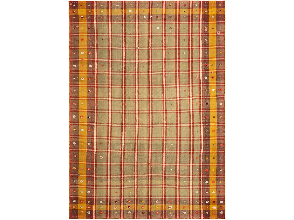 Tapis de laine 159x225 rouge Jajim