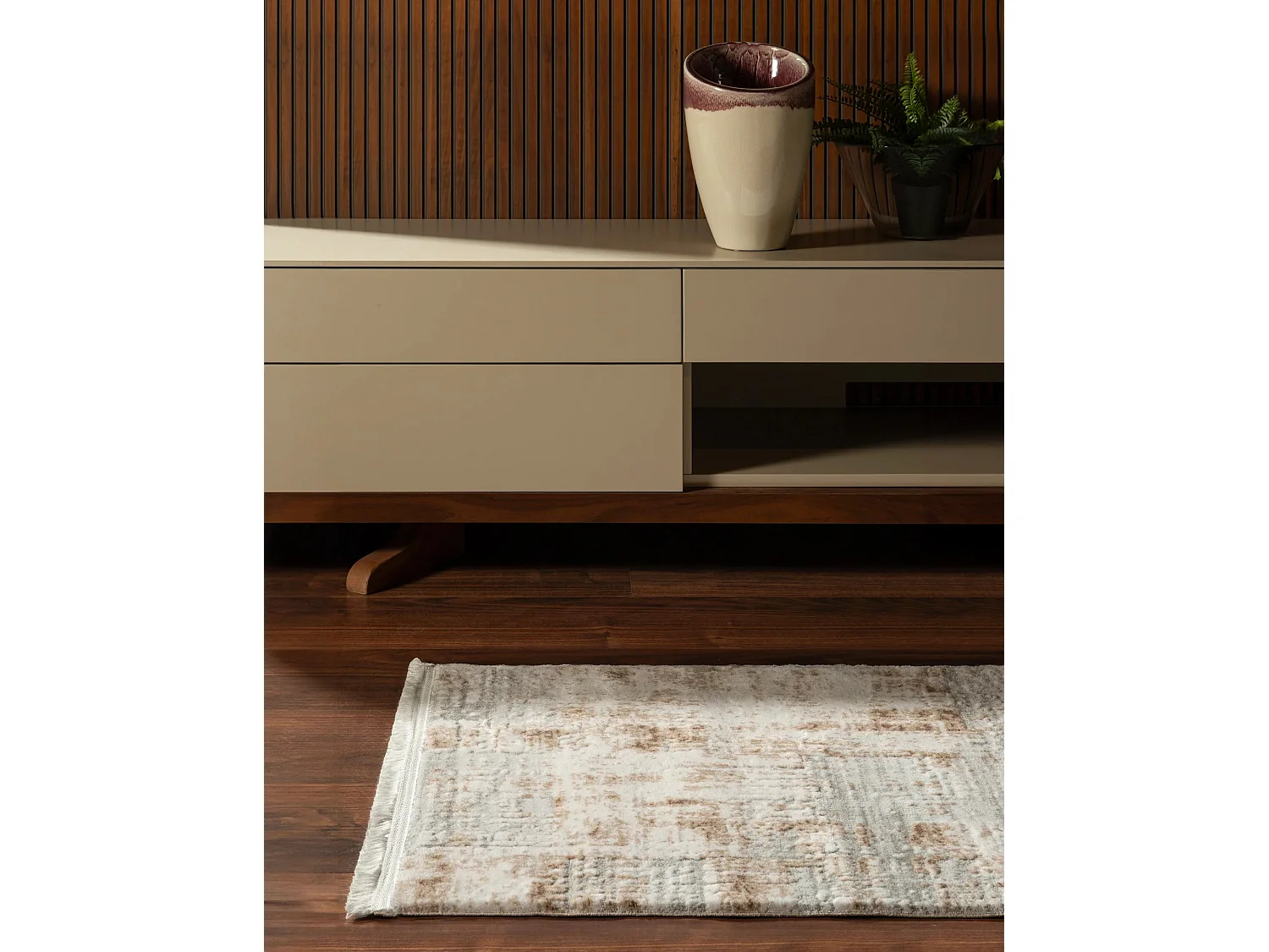 Tapis 80x305 beige Davos Miracle
