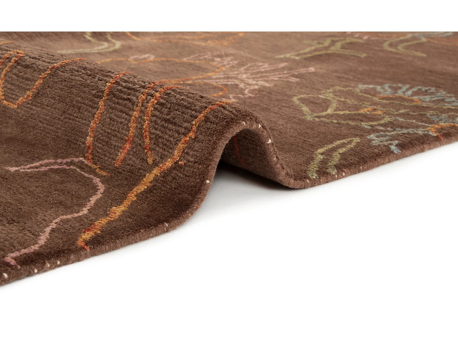 Tappeto in lana 223x299 marrone Modern Nehmo