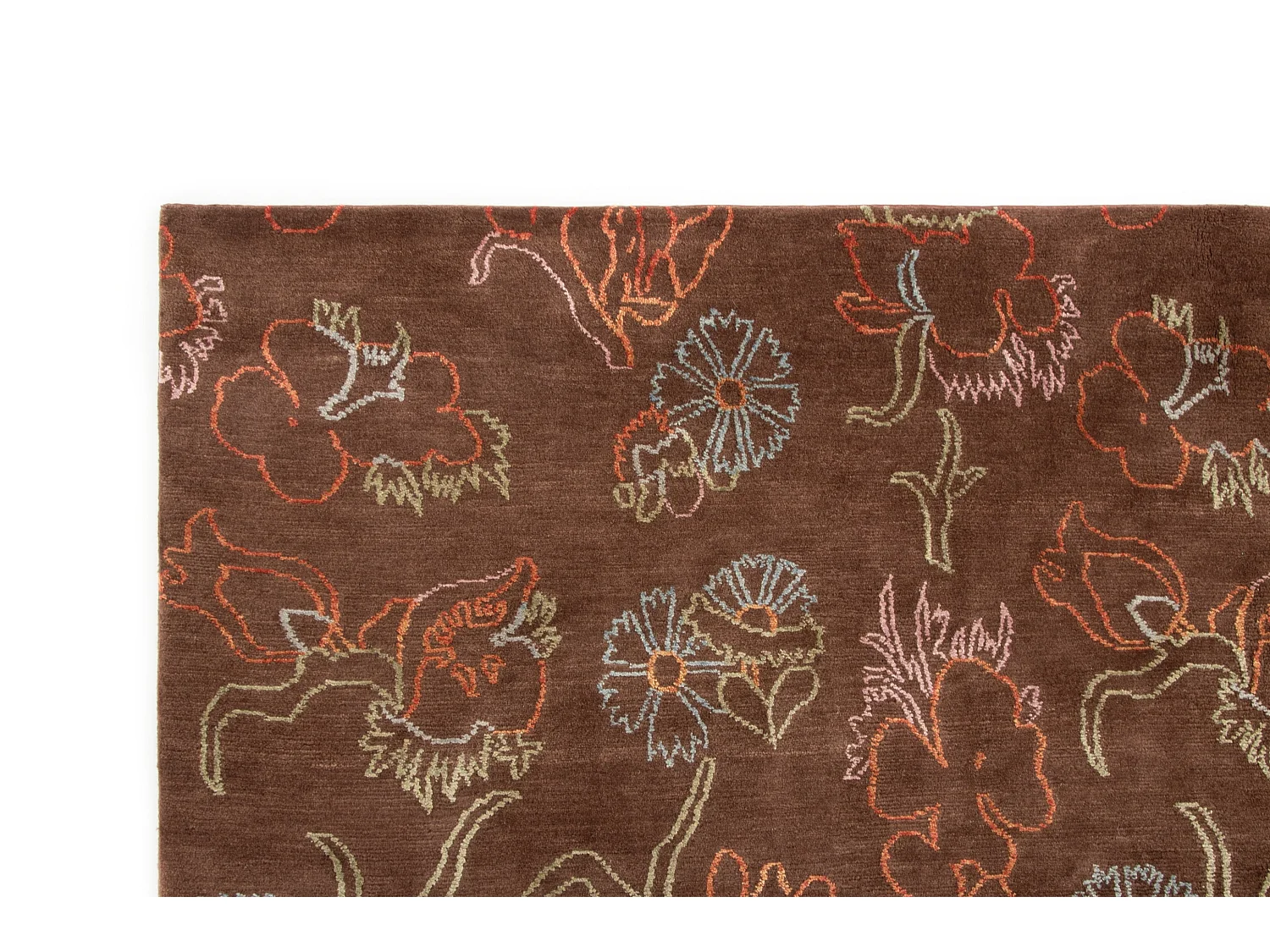 Tappeto in lana 223x299 marrone Modern Nehmo