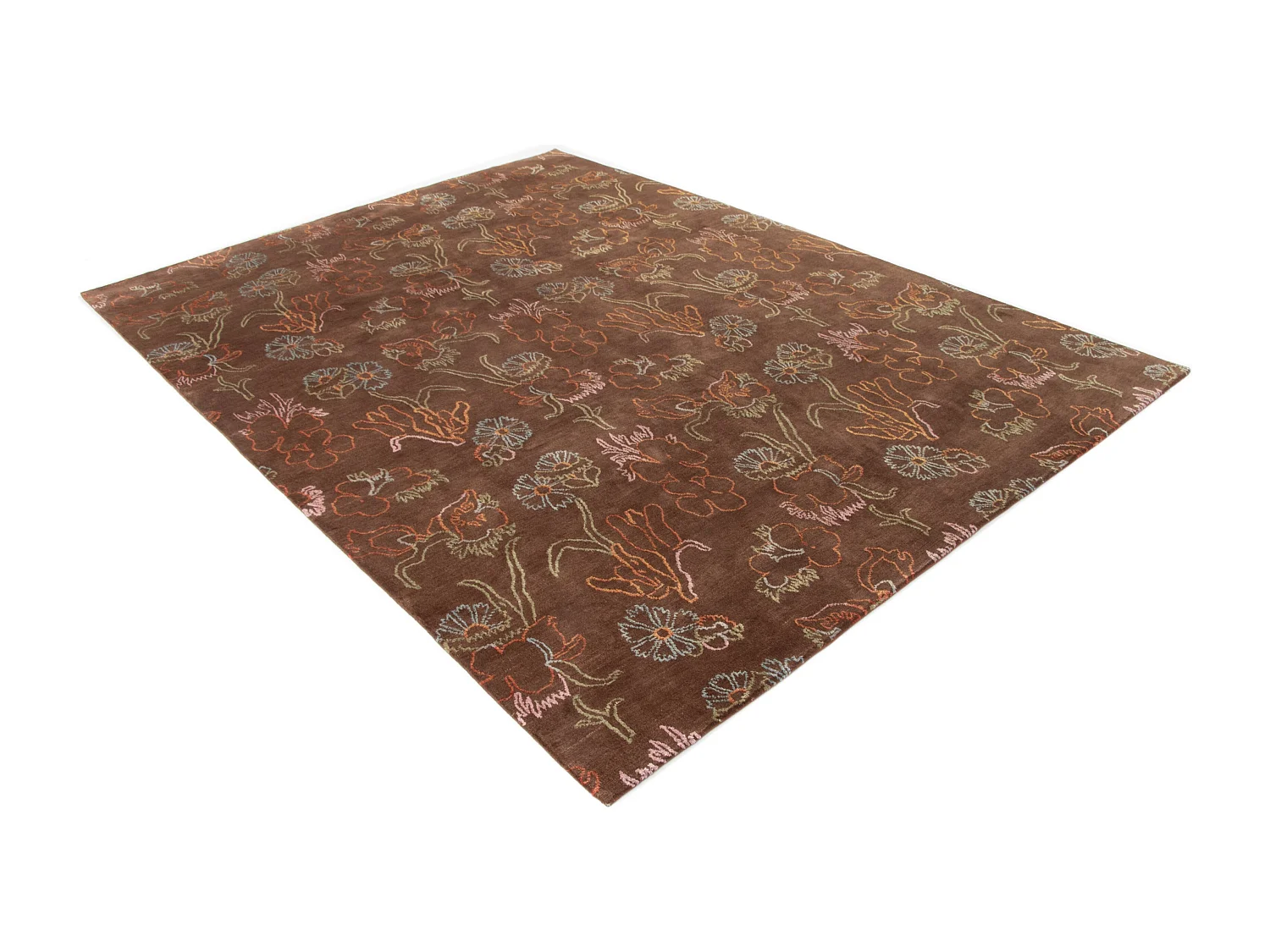 Tappeto in lana 223x299 marrone Modern Nehmo