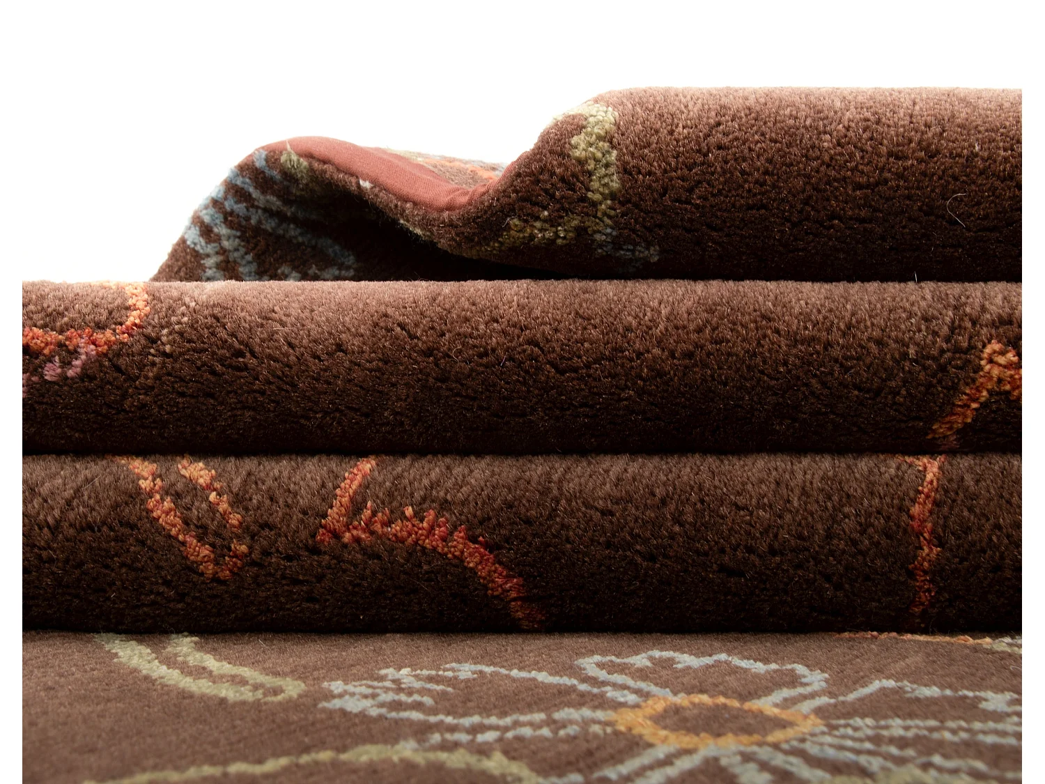 Tappeto in lana 223x299 marrone Modern Nehmo