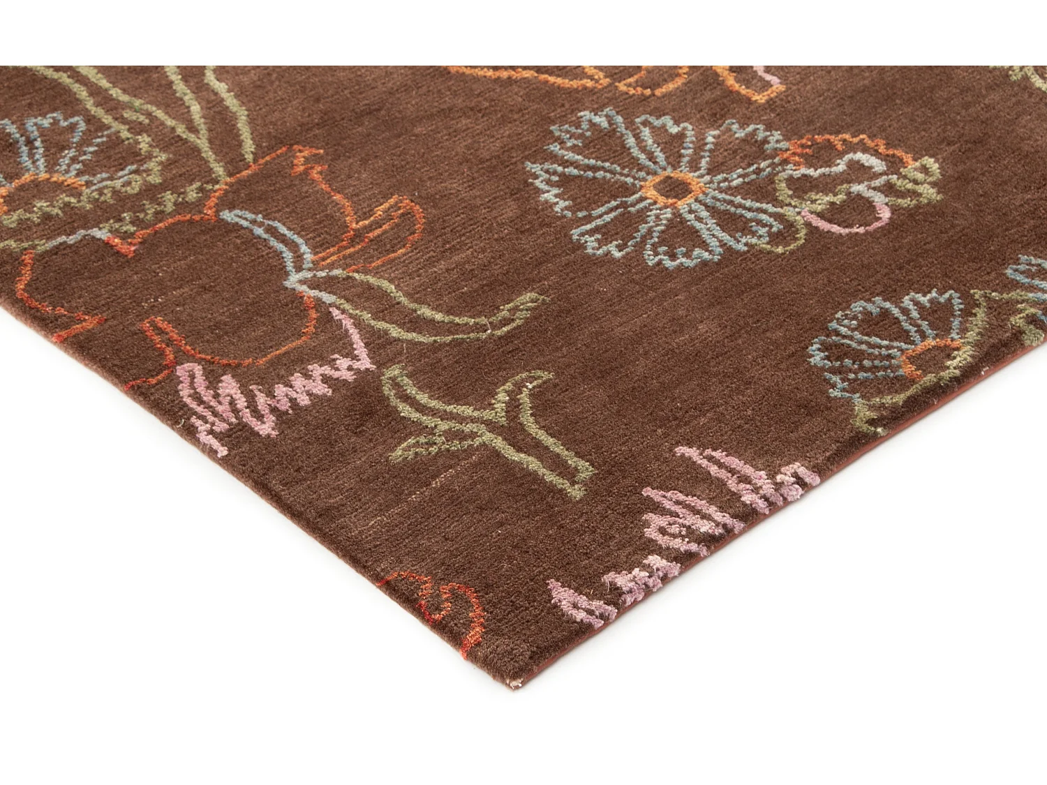 Tappeto in lana 223x299 marrone Modern Nehmo