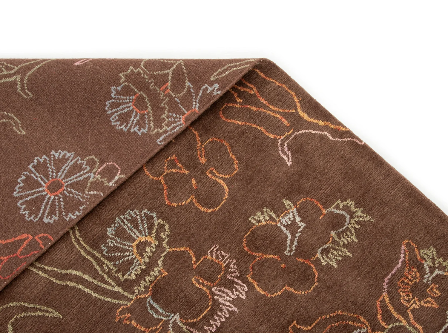 Tappeto in lana 223x299 marrone Modern Nehmo