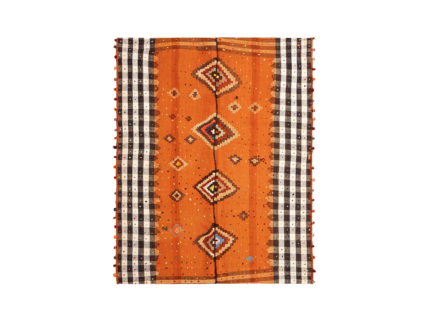Tapis de laine 160x204 orange Jajim