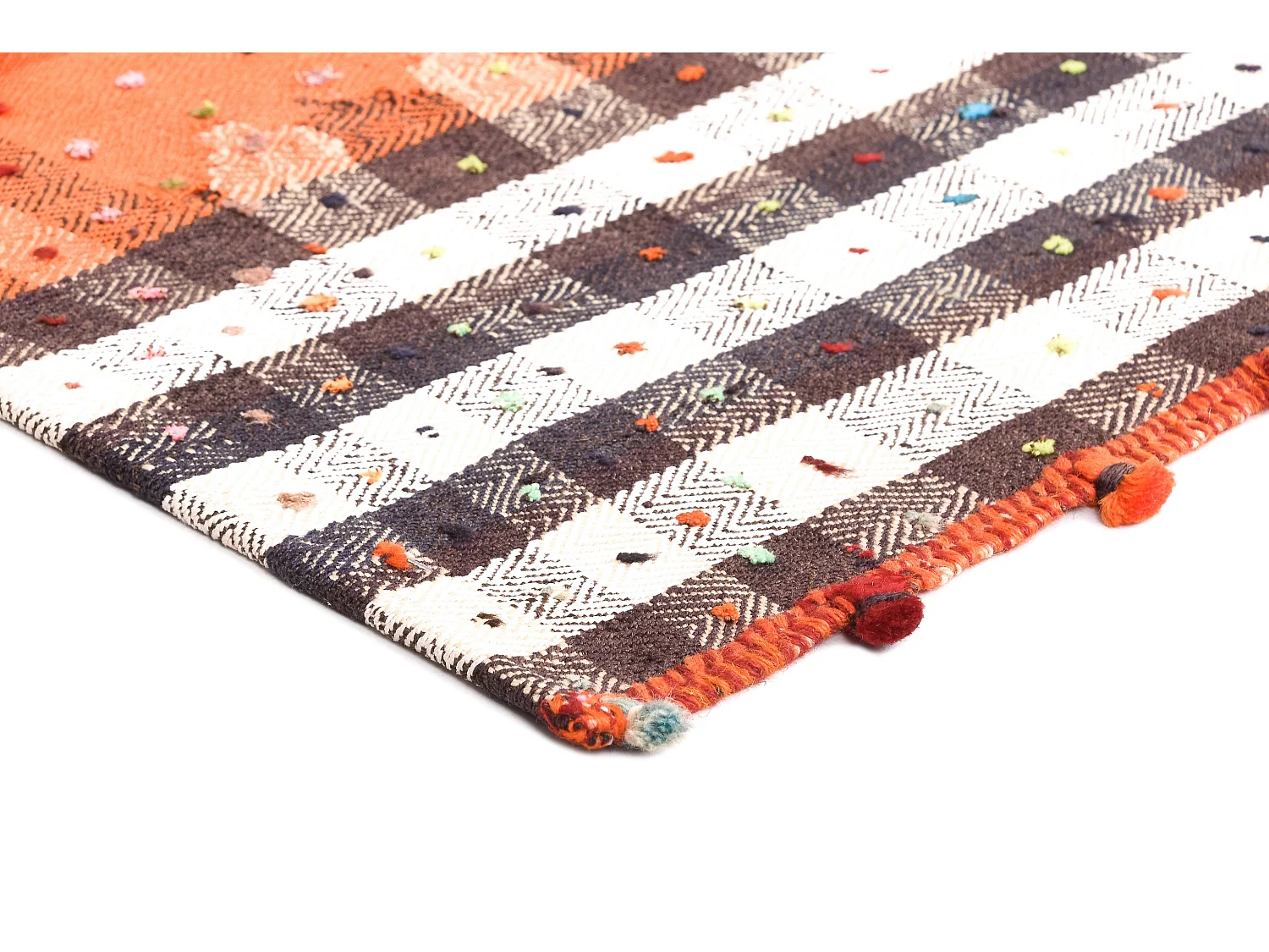 Tapis de laine 160x204 orange Jajim