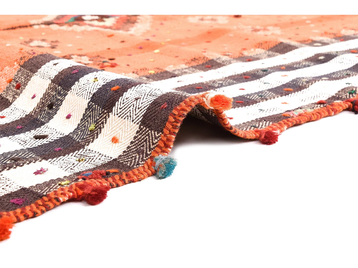 Tapis de laine 160x204 orange Jajim