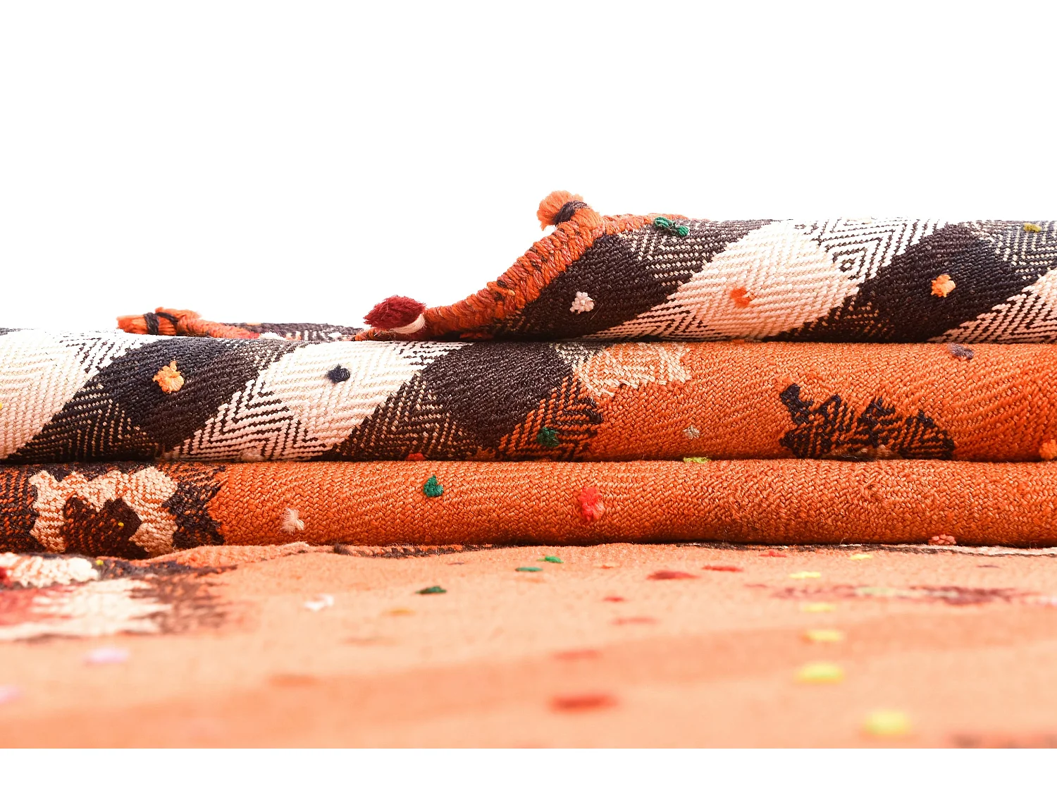 Tapis de laine 160x204 orange Jajim