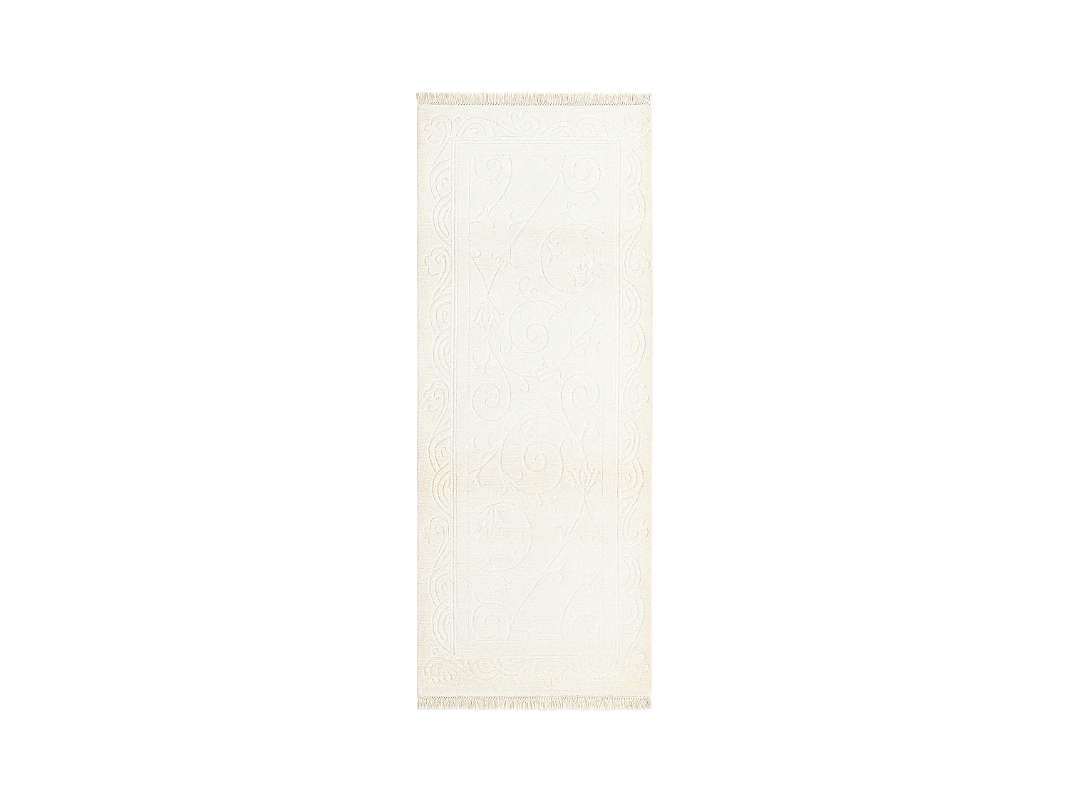 Tapis de couloir en laine 79x203 beige Darya