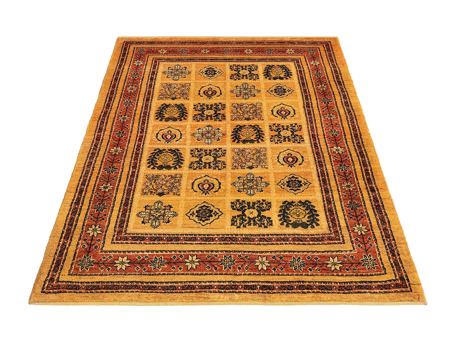 Wollteppich 109x153 Orange Kashkuli