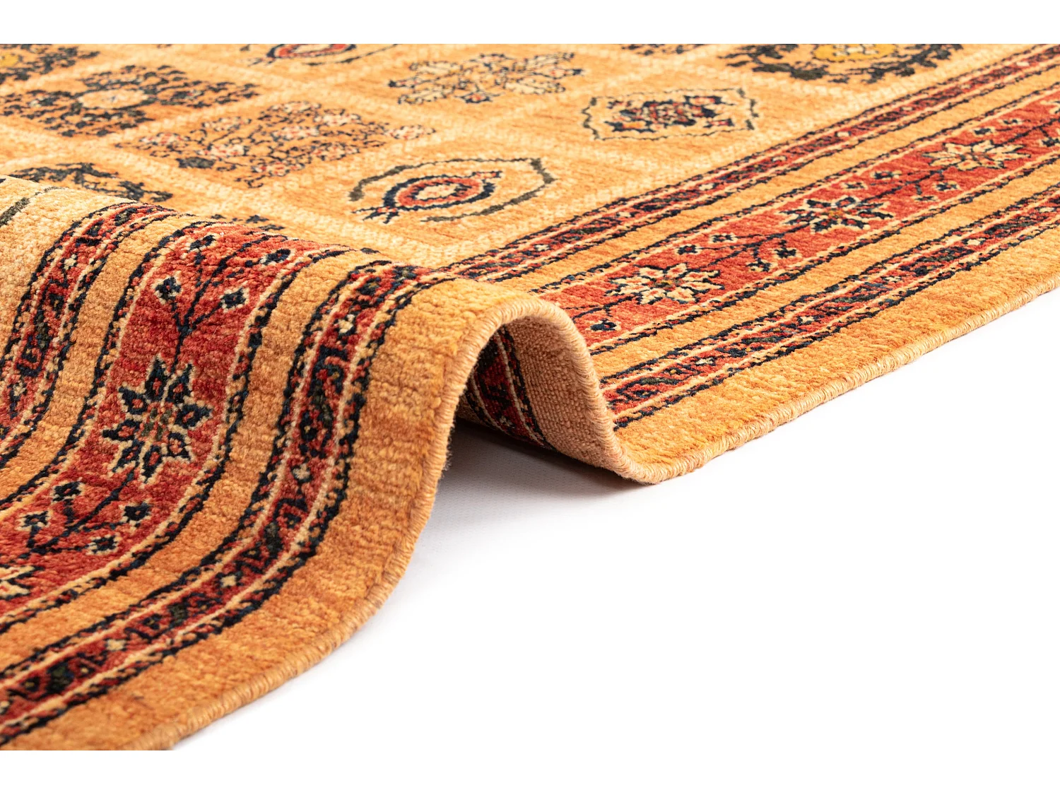 Wollteppich 109x153 Orange Kashkuli