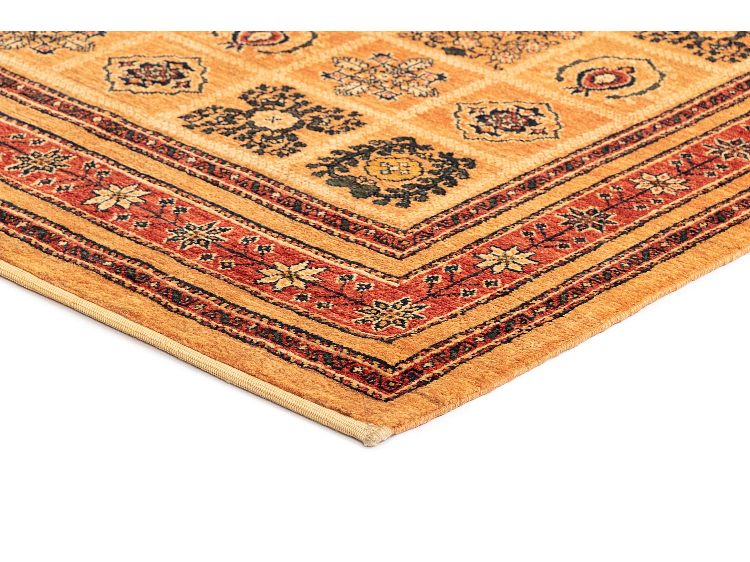 Wollteppich 109x153 Orange Kashkuli