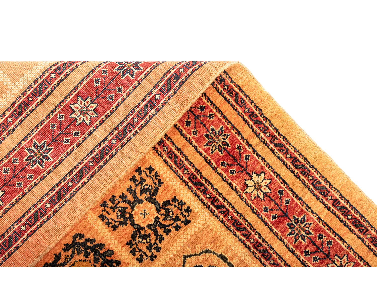 Wollteppich 109x153 Orange Kashkuli