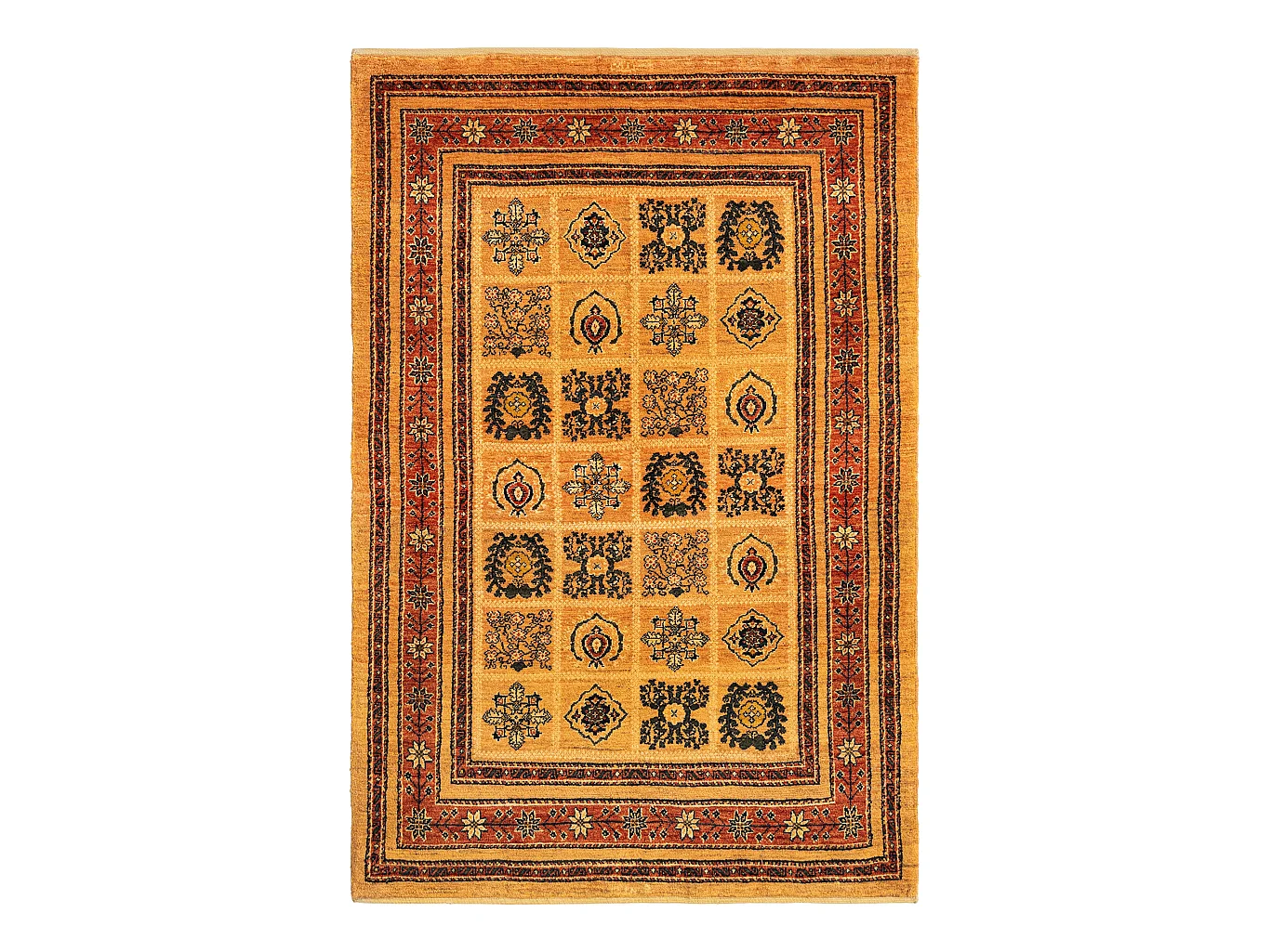 Tappeto in lana 109x153 arancia Kashkuli