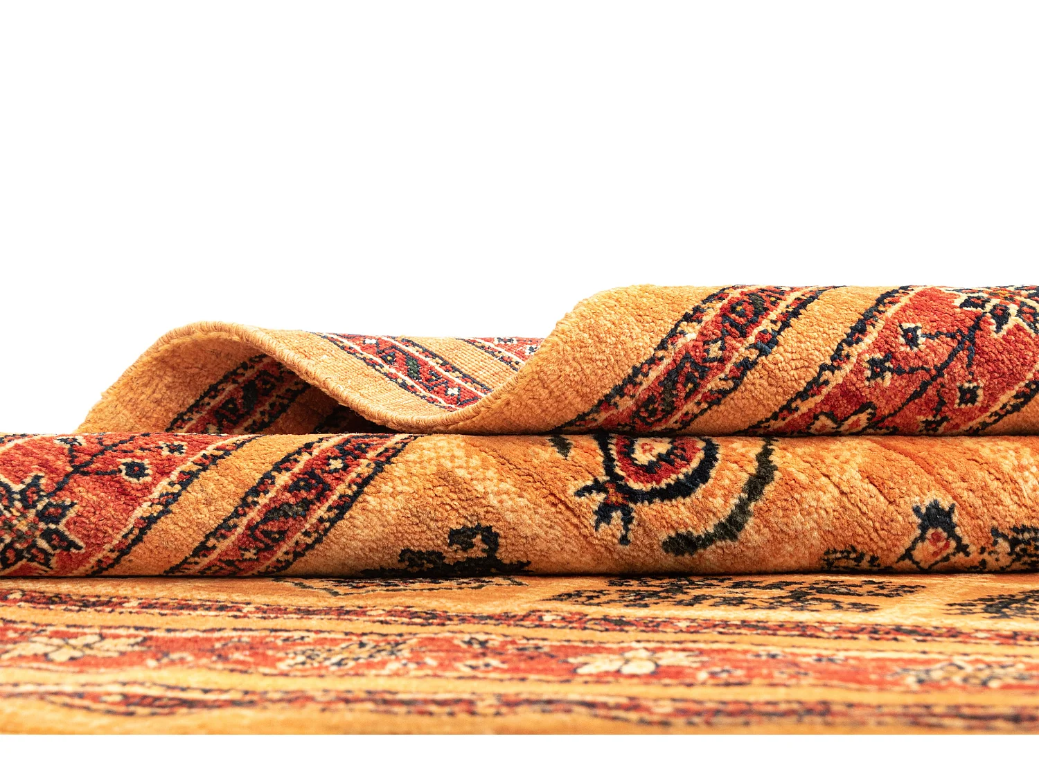 Tapis de laine 109x153 orange Kashkuli