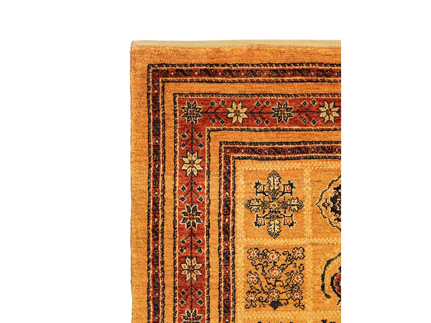 Tapis de laine 109x153 orange Kashkuli